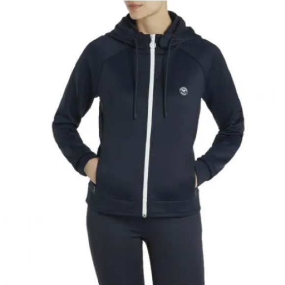 RARE Wimbledon Tennis Hooded Training Jacket Sweatshirt Midnight Size M - Picture 1 of 15